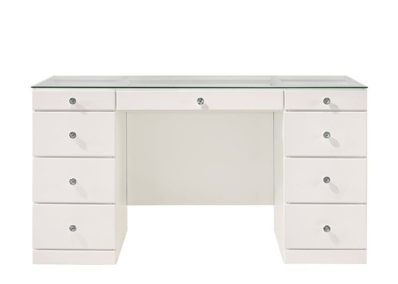 Avery - Vanity Set (With LED Luxo Mirror) - White