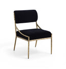 Bastille - Upholstered Dining Side Chair (Set of 2) - Brass Frame