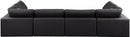 Comfy - 6 Piece Faux Leather Modular Armless Sectional