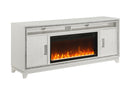 Lily - 72" Entertainment Unit With LED, Speakers, Crystal Inserts - White