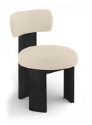 Atelier - Vegan Leather Upholstered Dining Chair (Set of 2) - Black Frame