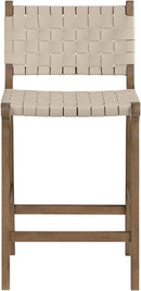 Entwine - Vegan Leather Upholstered Counter Stool - Painted Brown