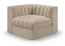 Rummi - Velvet Performance Fabric Upholstered Modular Corner Chair