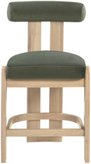 Arienzo - Velvet Performance Fabric Upholstered Counter Stool (Set of 2)