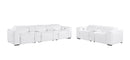 1224 - 8-Piece Modular Power Reclining Sofa & Loveseat Set In With 5 Power Recliners & Power Headrests