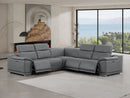 2679 - 5-Piece L-Shaped Power Reclining Sectional In Genuine Leather (3 Recliners)