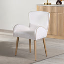 Qwin - Side Chair (Set of 2) - Beige Boucle & Oak