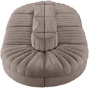Rummi - Oval Velvet Performance Fabric Upholstered 8 Piece Modular Sectional