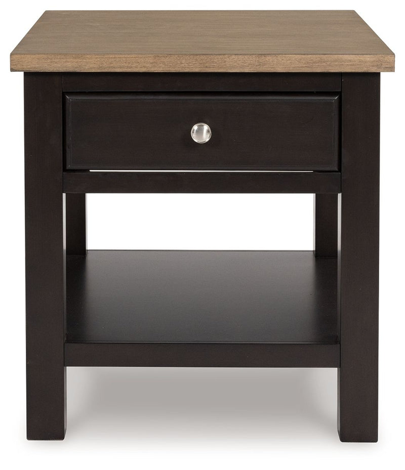 Drazmine - Rectangular End Table - Brown