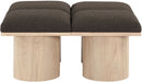 Pavilion - 4 Piece Modular Bench With Natural Base