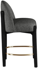 Torino - Counter Stool With Brushed Black Base