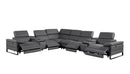 1246 - 8-Piece L-Shaped Modular Power Reclining Sectional With 4 Power Recliners And Power Headrests