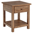 Payne - 1 Drawers Wood End Table with Shelf