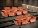 1224 - 8-Piece Modular Power Reclining Sofa & Loveseat Set In With 5 Power Recliners & Power Headrests
