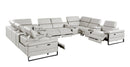 1246 - 12-Piece U-Shaped Modular Power Reclining Sectional With 4 Power Recliners And Power Headrests