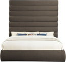 Adam - Boucle Fabric Bed With 89" Headboard