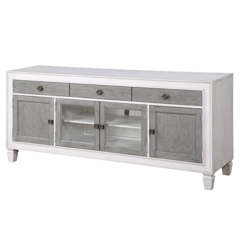 Katia - TV Stand - Rustic Gray & Weathered White