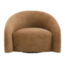 Zoey - Accent Chair With Swivel - Chocolate Suede