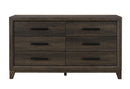 Harmony - 5 Piece King Bedroom Set (Bed, Dresser & Mirror, Nightstand, Chest) - Dark Brown