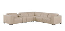 1208 - 6-Piece L-Shaped Leather Reclining Sectional With 3 Power Recliners