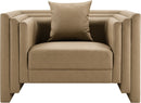 Everett - Vegan Leather Upholstered Chair - Tan