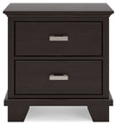 Covetown - Two Drawer Night Stand - Dark Brown