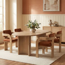 Cedra - Velvet Performance Fabric Upholstered Dining Chair (Set of 2) - Cognac