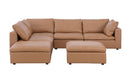1100 - 6-Piece Left Arm Facing 3-Seat Sectional (Top-Grain Italian Leather)