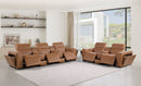 1224 - Coganc 8-Piece Modular Power Reclining Sofa & Loveseat Set In With 5 Power Recliners & Power Headrests - Cognac