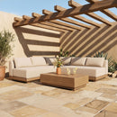 Solace - Olefin Performance Fabric 3 Piece Outdoor Patio Modular Sectional (2 Loveseats & Corner Chair)