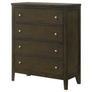 Wilkes - 4-Drawer Chest Of Drawers - Dark Cocoa