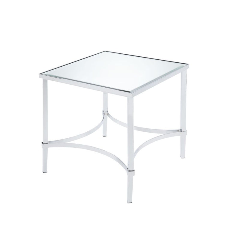 Petunia - End Table - Mirrored & Chrome