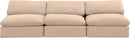 Comfy - Velvet Modular Armless Sofa 3 Seats