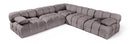 Orin - Velvet Fabric 5 Piece Modular Sectional