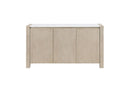 D1321 - Buffet With Real Marble Top - Natural / White