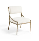 Bastille - Upholstered Dining Side Chair (Set of 2) - Brass Frame