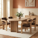 Cedra - Velvet Performance Fabric Upholstered Dining Chair (Set of 2) - Natural Frame