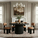 Atelier - Vegan Leather Upholstered Dining Chair (Set of 2) - Black Frame