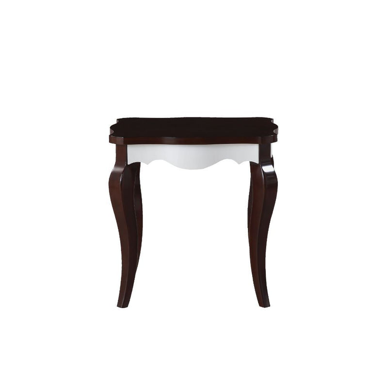 Mathias - End Table - White & Walnut
