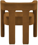 Athena - Velvet Dining Chair - Saddle