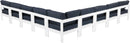 Nizuc - Outdoor Patio 9 Piece Modular Sectional With White Frame