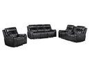 U8880 - 3 Piece Living Room Set (Power Reclining Sofa / Power Console Reclining Loveseat / Power Recliner) - Black