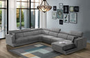 Alwin - Modular Lf Sofa - Dark Gray Fabric