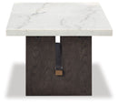 Burkhaus - Rectangular Cocktail Table - White / Dark Brown