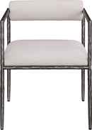 Axis - Linen Textured Beige Fabric Upholstered Dining Chair (Set of 2)