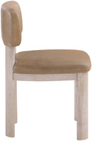 Paloma - Vegan Leather Upholstered Dining Chair (Set of 2) - Tan / Rich Natural