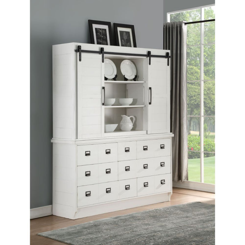 Renske - Buffet & Hutch - Antique White