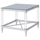 Lindley - Square Tempered Mirror Acrylic Table