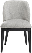 Valeo - Linen Textured Fabric Upholstered Dining Chair (Set of 2) - Painted Black Base