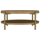 Arini - Round Coffee Table With Storage Shelf